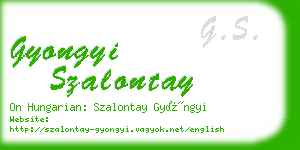 gyongyi szalontay business card